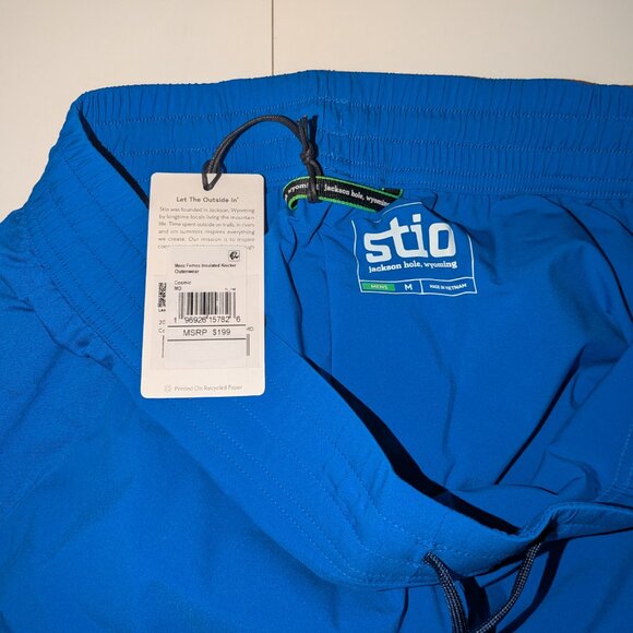 Stio Men Fernos Insulated Knicker Medium 3/4 Pant Short Cosmic Blue NWT - Picture 5 of 5